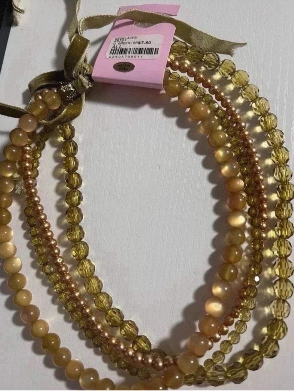 Multi-Strand Golden Bead Necklace - Women Jewelry